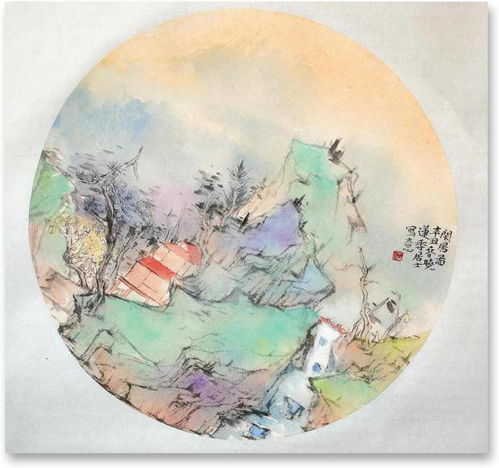 絢彩青綠山水開創者畫家鄭默用藝術創作人文之美